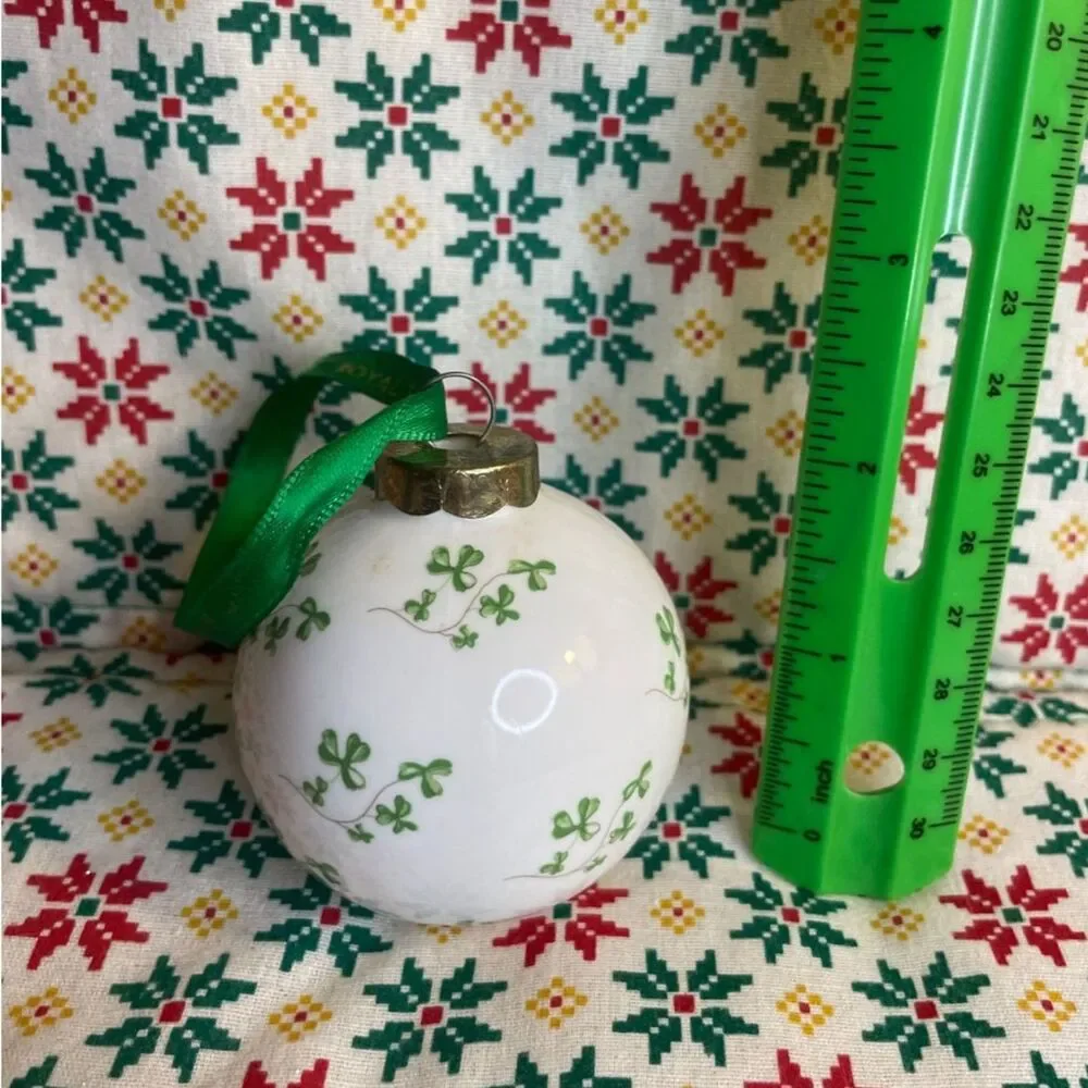 Fine porcelain shamrock bauble ornament